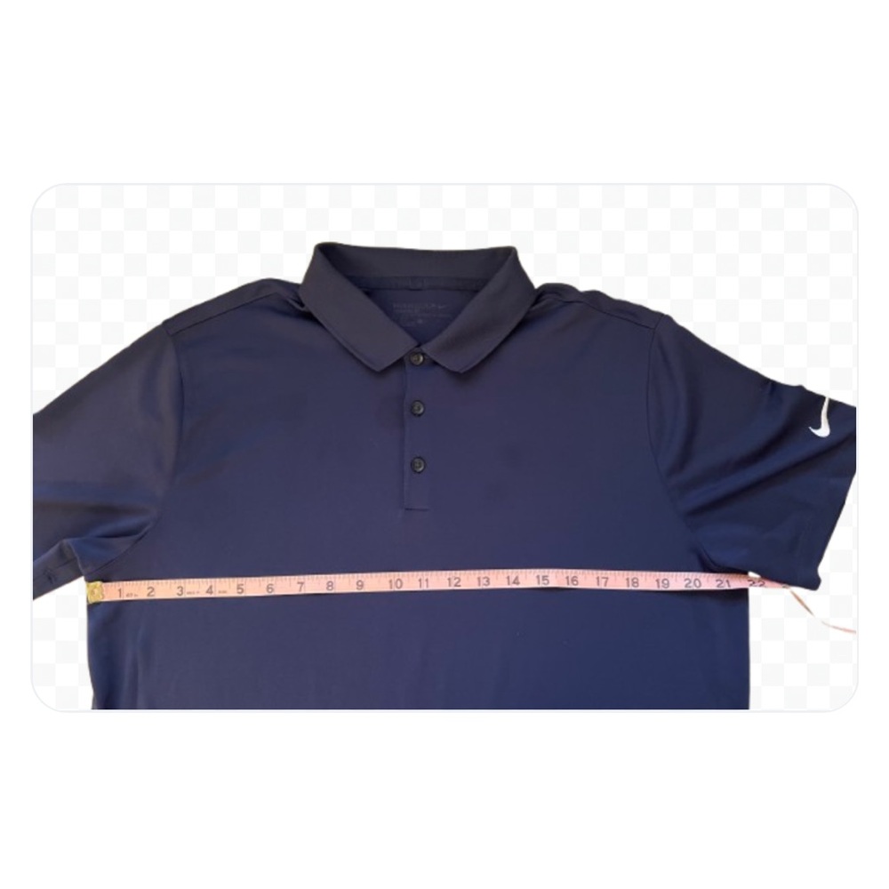 Nike Men's Navy Golf Polo Short Sleeve Sport Shirt Size L - Picture 4 of 8